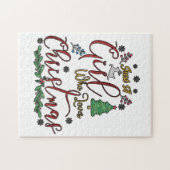 クリスマスが大好きな女の子 ジグソーパズル (横)