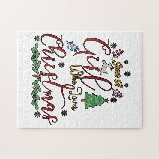 クリスマスが大好きな女の子 ジグソーパズル (横)