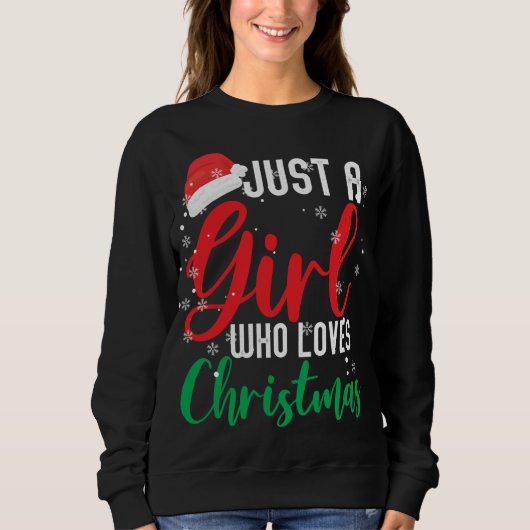 クリスマスが大好きな女の子 スウェットシャツ (正面)