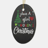 クリスマスが大好きな女の子 セラミックオーナメント (左)