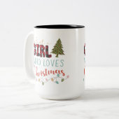 クリスマスが大好きな女の子 ツートーンマグカップ (正面左)
