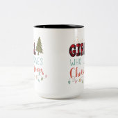 クリスマスが大好きな女の子 ツートーンマグカップ (中央)
