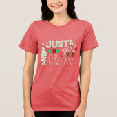 クリスマスが大好きな女の子 トライブレンドTシャツ (正面)