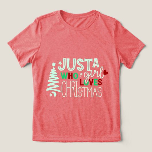 クリスマスが大好きな女の子 トライブレンドTシャツ (デザイン正面)