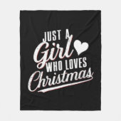 クリスマスが大好きな女の子 フリースブランケット (正面)