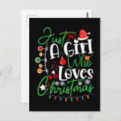 クリスマスが大好きな女の子 ポストカード (正面/裏面)
