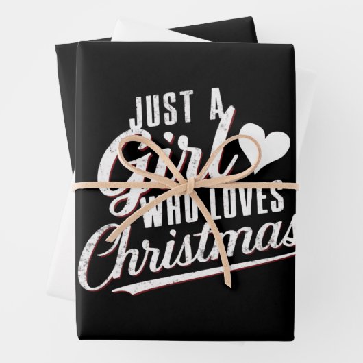 クリスマスが大好きな女の子 ラッピングペーパーシート (インサイチュ)