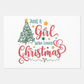 クリスマスが大好きな女の子 ラッピングペーパーシート (正面3)