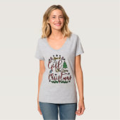 クリスマスが大好きな女の子 Tシャツ (正面フル)
