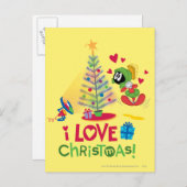 クリスマスが大好き-マーヴィン·ザ·火星人™ シーズンポストカード (正面/裏面)