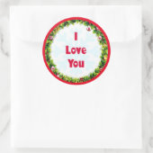 クリスマスが大好き ラウンドシール (バッグ)