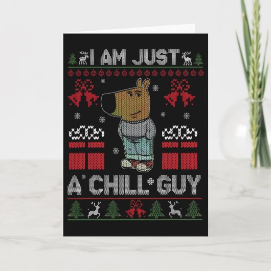 クリスマスが好きなだけの落ち着いた男 メメ カード (正面)