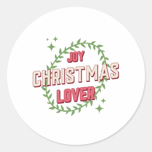 クリスマスが好き ラウンドシール (正面)
