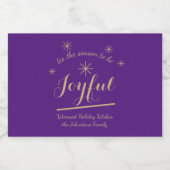 クリスマスが楽しくかわいいミニ スパークリングワインラベル (シングルラベル)