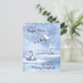 クリスマスが楽しく騒ぐ雪ガチョウ シーズンポストカード (スタンド正面)
