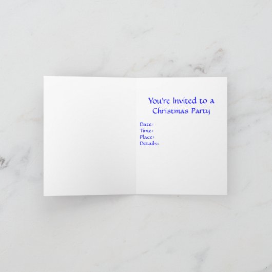 クリスマスが海岸に打ち上げられた シーズンカード (内部)