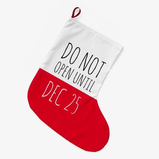 クリスマスが開かない |休日 ラージクリスマスストッキング (正面 (吊り時))