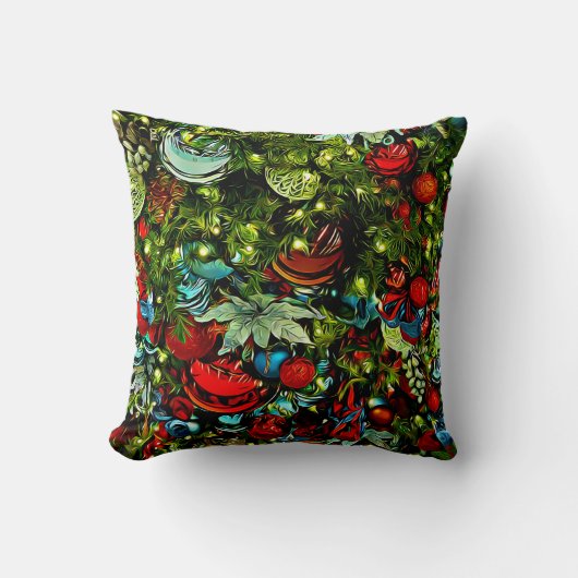 クリスマスきらきら光るオーナメントアート装飾用クッション クッション (正面)