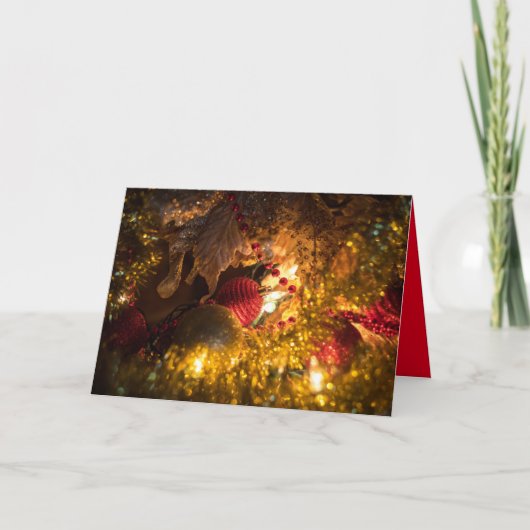 クリスマスきらきら光る カード (正面)