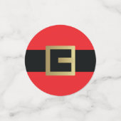 クリスマスきらびやかなサンタは休日の紙吹雪にベルトを付けます コンフェッティ (スモール正面)