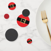 クリスマスきらびやかなサンタは休日の紙吹雪にベルトを付けます コンフェッティ (グループ)