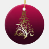 クリスマスきらめくの木 セラミックオーナメント (正面)