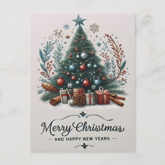 クリスマスきらめくの願い ポストカード (正面)