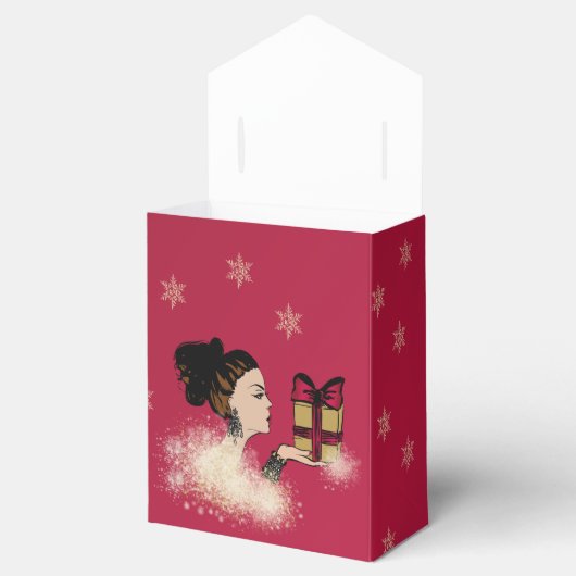 クリスマスきらめくファッションイラストレーション フェイバーボックス (オープン)