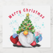 クリスマスきらめくワインラベル格言（ギフト付き） スパークリングワインラベル (シングルラベル)