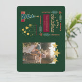 クリスマスきらめく家族のグリーティングカード シーズンカード (スタンド正面)