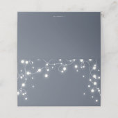 クリスマスきらめく折り畳み青グレー プレイスカード (外部開封)