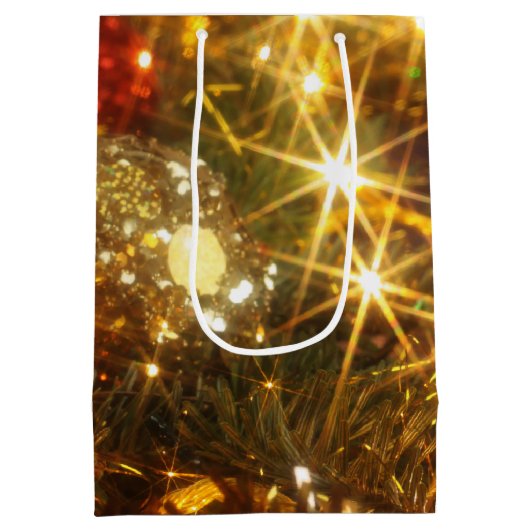 クリスマスきらめく抱き枕 ミディアムペーパーバッグ (裏面)