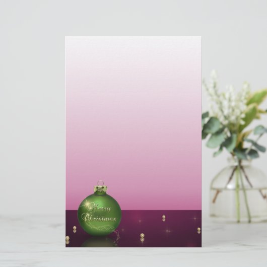 クリスマスきらめく装飾文房具用レターヘッド 便箋 (スタンド正面)