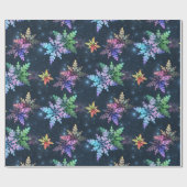 クリスマスきらめく輝くの雪片 ラッピングペーパー (フラット)