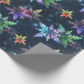 クリスマスきらめく輝くの雪片 ラッピングペーパー (角)