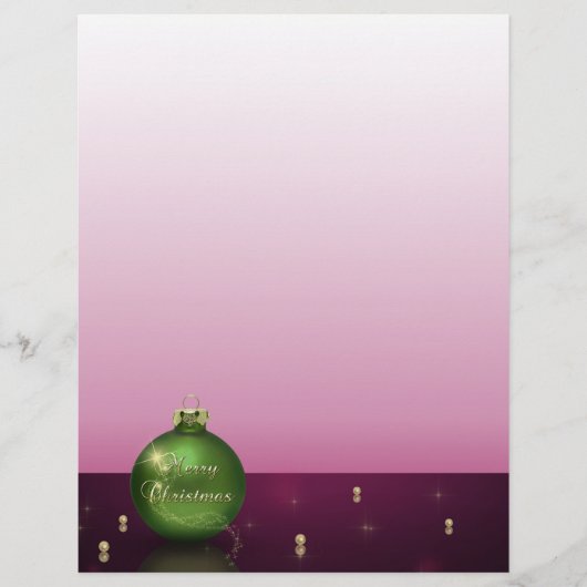 クリスマスきらめく飾りレターヘッド文房具 (正面)