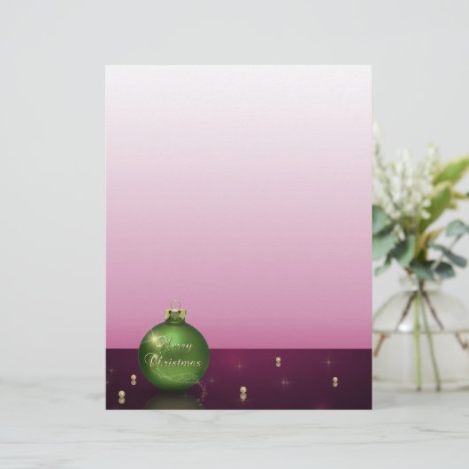 クリスマスきらめく飾りレターヘッド文房具 (スタンド正面)