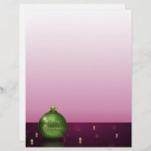 クリスマスきらめく飾りレターヘッド文房具 (正面/裏面)