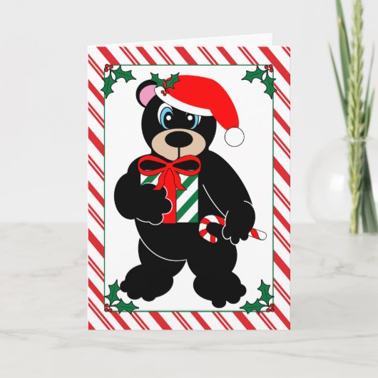クリスマスくまの挨拶状 シーズンカード (正面)