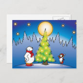 クリスマスくま シーズンポストカード (正面/裏面)