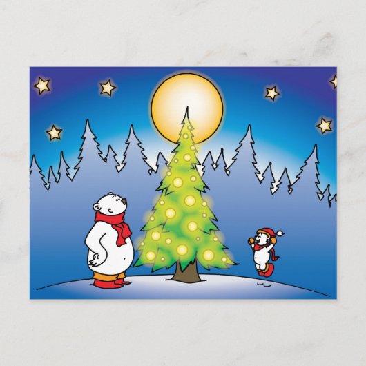 クリスマスくま シーズンポストカード (正面)