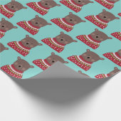 クリスマスくま ラッピングペーパー (角)