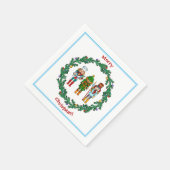 クリスマスくるみクラッカーおもちゃ兵隊 スタンダードカクテルナプキン (角)