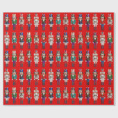 クリスマスくるみクラッカーおもちゃ兵隊 ラッピングペーパー (フラット)