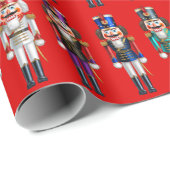 クリスマスくるみクラッカーおもちゃ兵隊 ラッピングペーパー (ロールコーナー)