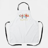 クリスマスくるみ割りキャラクターイラストレーション エプロン (正面)