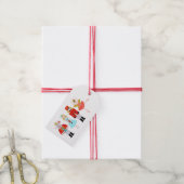 クリスマスくるみ割りキャラクターイラストレーション ギフトタグ (より糸付き)