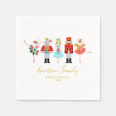 クリスマスくるみ割りキャラクターイラストレーション スタンダードカクテルナプキン (正面)