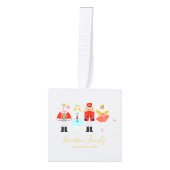 クリスマスくるみ割りキャラクター3 Photo キューブオーナメント (正面)