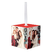 クリスマスくるみ割りキャラクター3 Photo キューブオーナメント (裏面アングル)